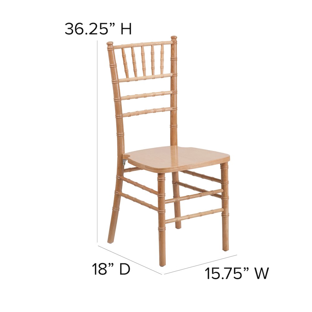 Natural Wood Chiavari Chair. Picture 5
