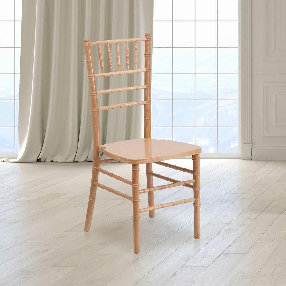 Natural Wood Chiavari Chair. Picture 2