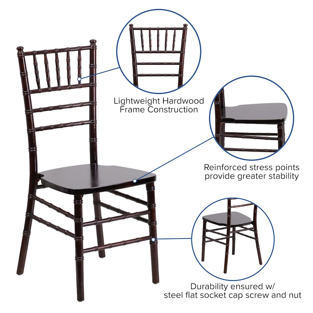 Walnut Wood Chiavari Chair. Picture 4