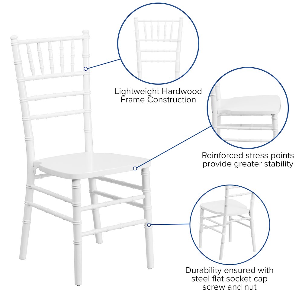 White Wood Chiavari Chair. Picture 9