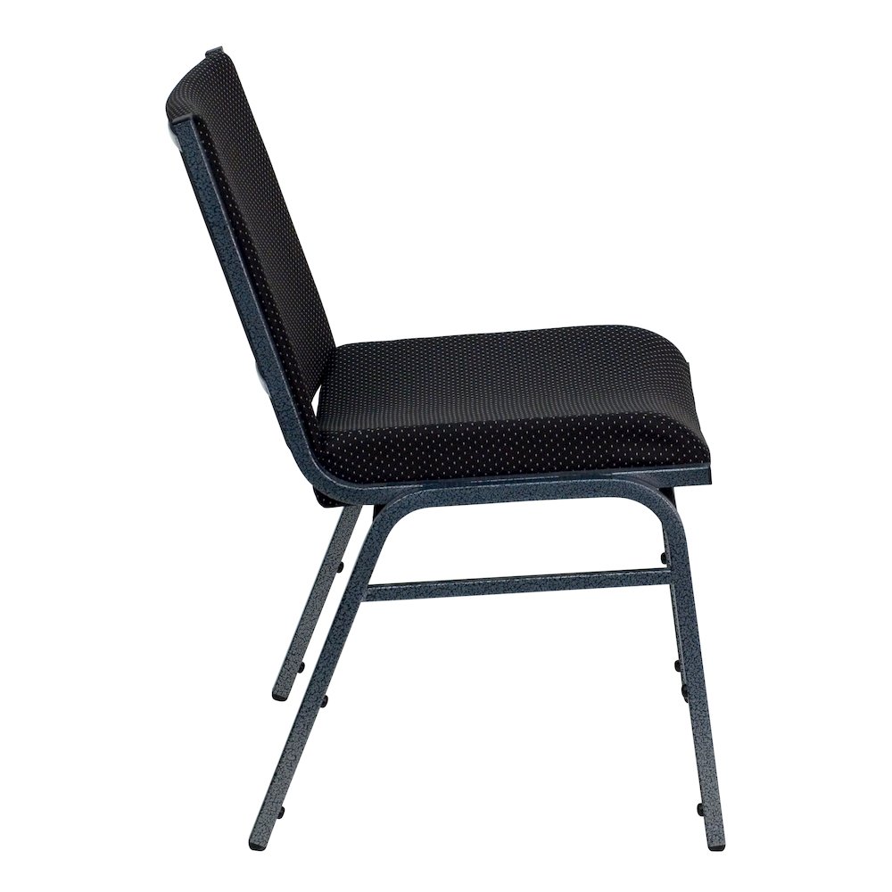 Heavy Duty Black Dot Fabric Stack Chair. Picture 8