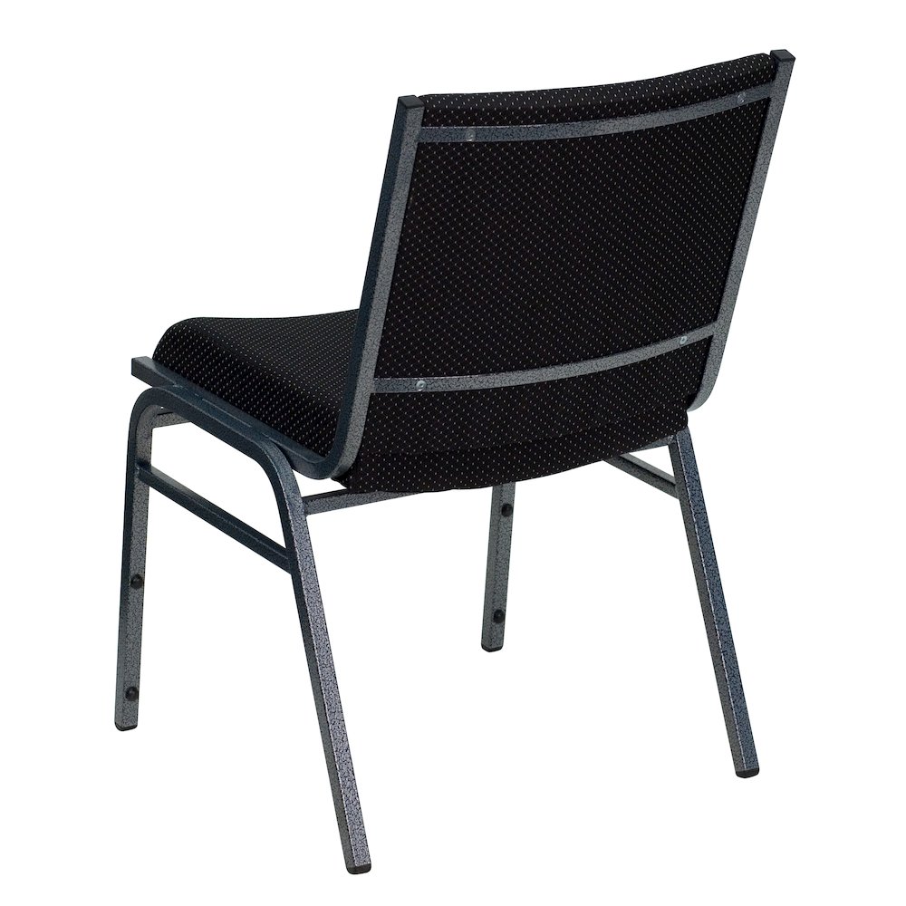 Heavy Duty Black Dot Fabric Stack Chair. Picture 6