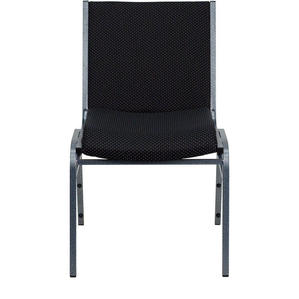 Heavy Duty Black Dot Fabric Stack Chair. Picture 9