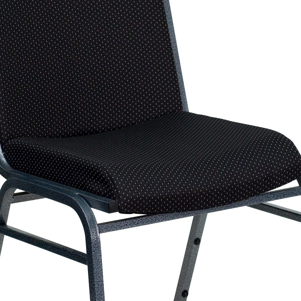 Heavy Duty Black Dot Fabric Stack Chair. Picture 11