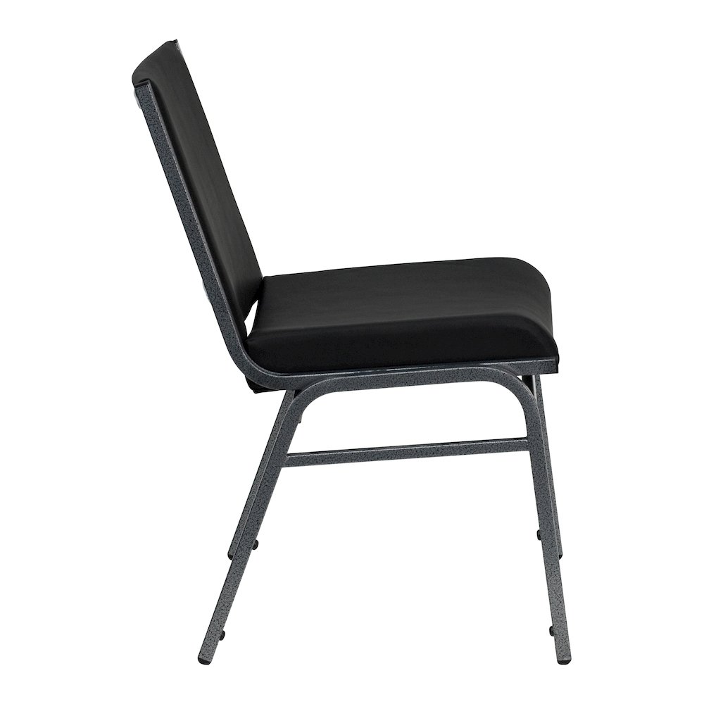 Heavy Duty Black Vinyl Stack Chair. Picture 8