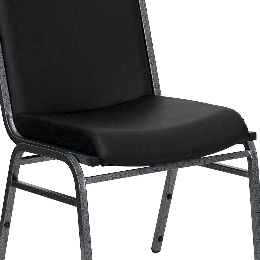 Heavy Duty Black Vinyl Stack Chair. Picture 11