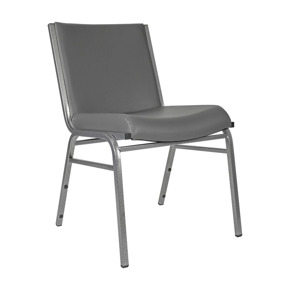 HERCULES Heavy Duty Gray Vinyl Stack Chair. Picture 1