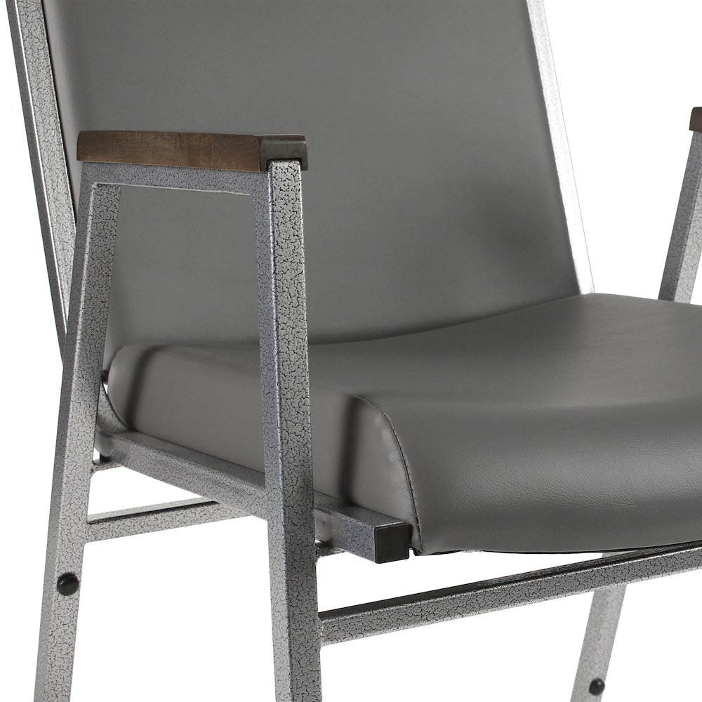 HERCULES Heavy Duty Gray Vinyl Stack Chair. Picture 10