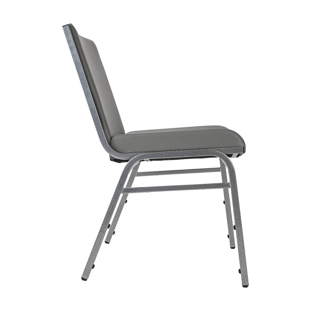 HERCULES Heavy Duty Gray Vinyl Stack Chair. Picture 8
