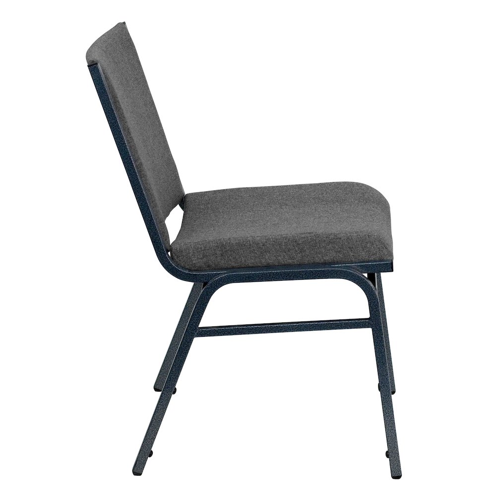Heavy Duty Gray Fabric Stack Chair. Picture 8