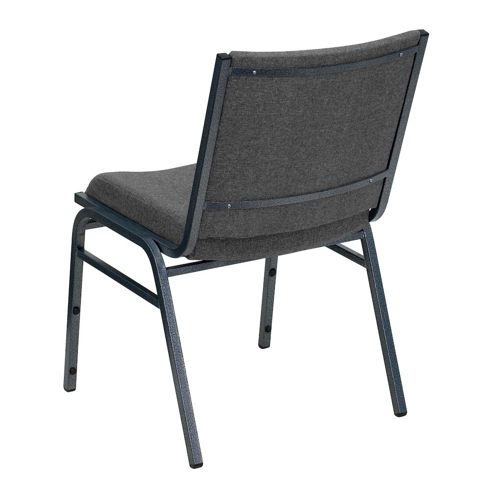 Heavy Duty Gray Fabric Stack Chair. Picture 6