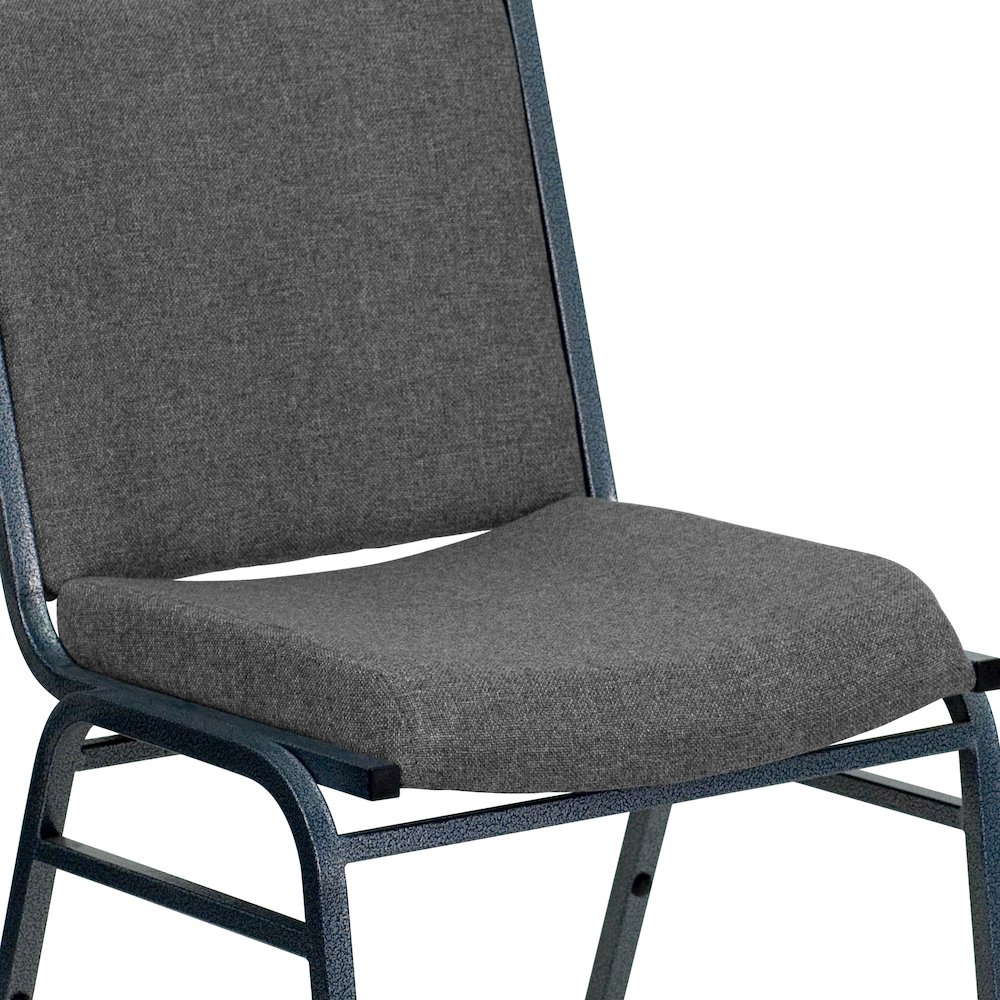 Heavy Duty Gray Fabric Stack Chair. Picture 11