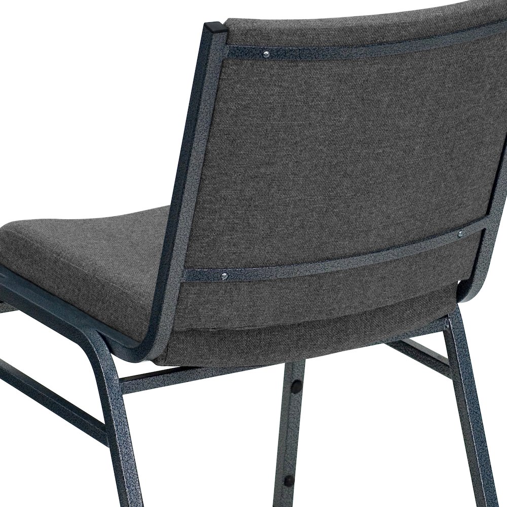 Heavy Duty Gray Fabric Stack Chair. Picture 10