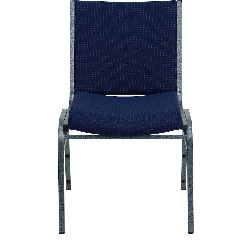 Heavy Duty Navy Blue Dot Fabric Stack Chair. Picture 9
