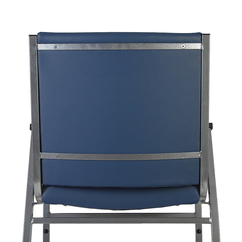 HERCULES Heavy Duty Navy Vinyl Stack Chair with Arms. Picture 11