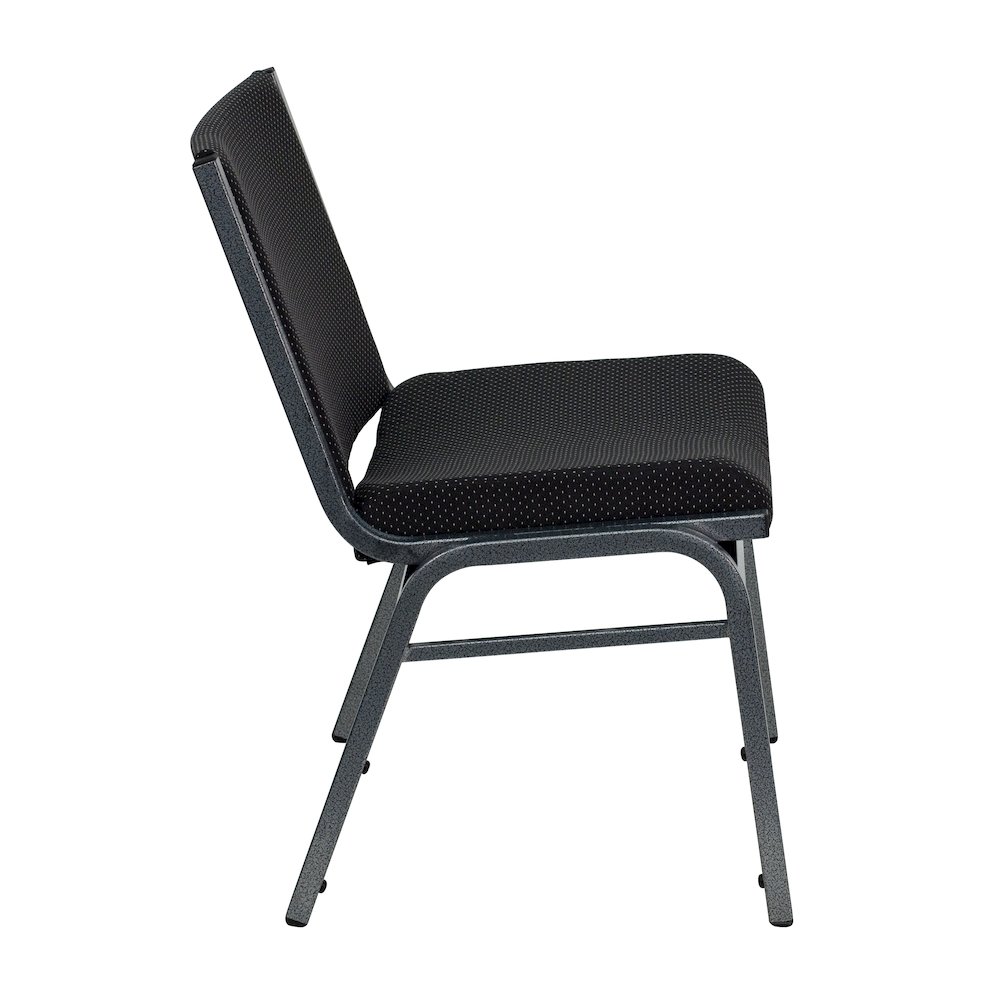 Big & Tall 1000 lb. Rated Black Fabric Stack Chair. Picture 8