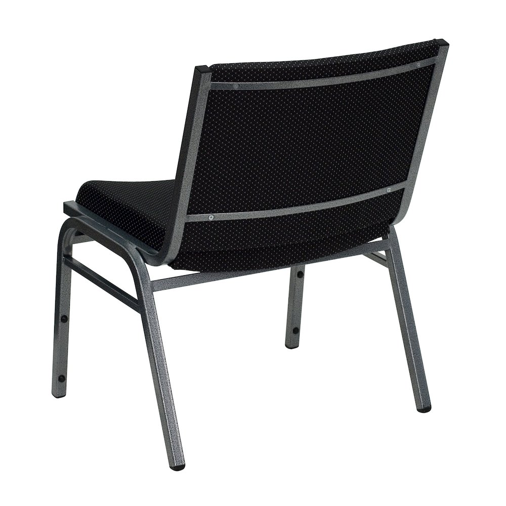 Big & Tall 1000 lb. Rated Black Fabric Stack Chair. Picture 6