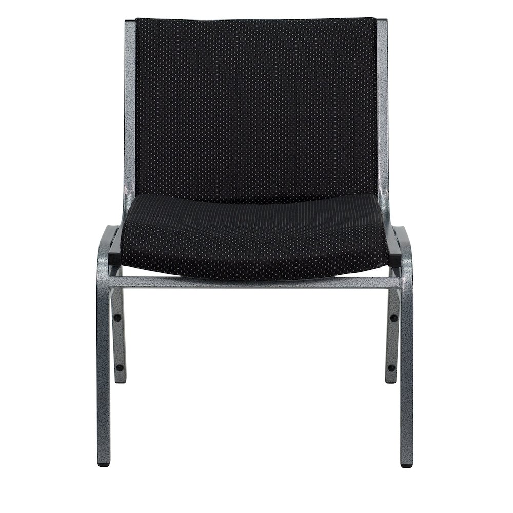 Big & Tall 1000 lb. Rated Black Fabric Stack Chair. Picture 9