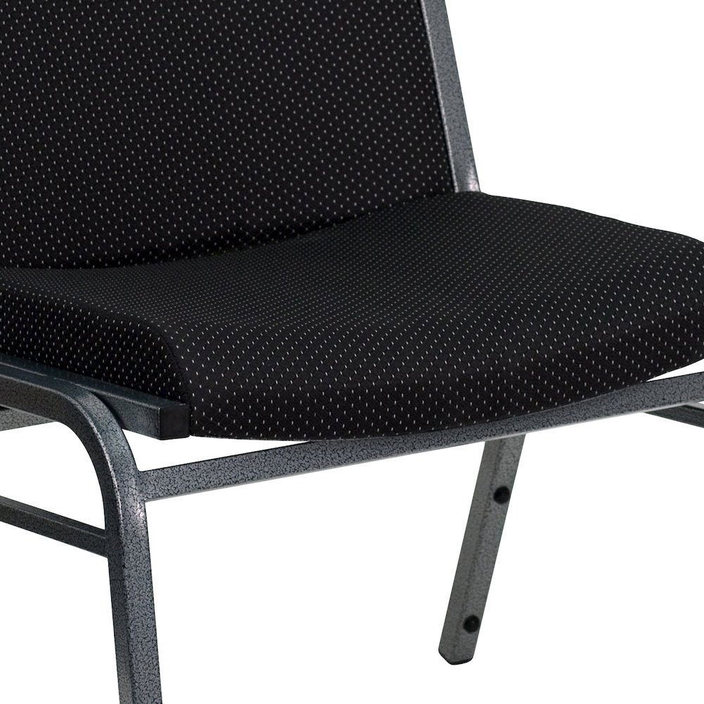Big & Tall 1000 lb. Rated Black Fabric Stack Chair. Picture 11