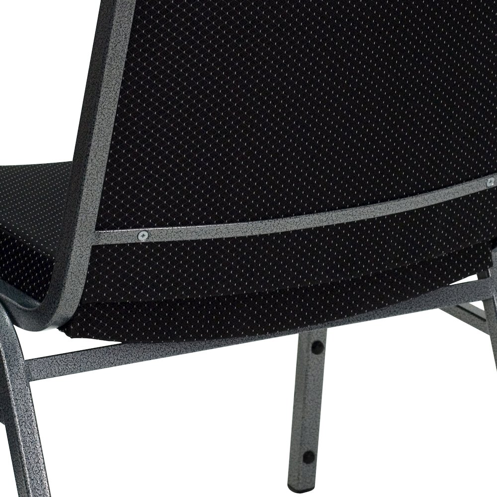 Big & Tall 1000 lb. Rated Black Fabric Stack Chair. Picture 10