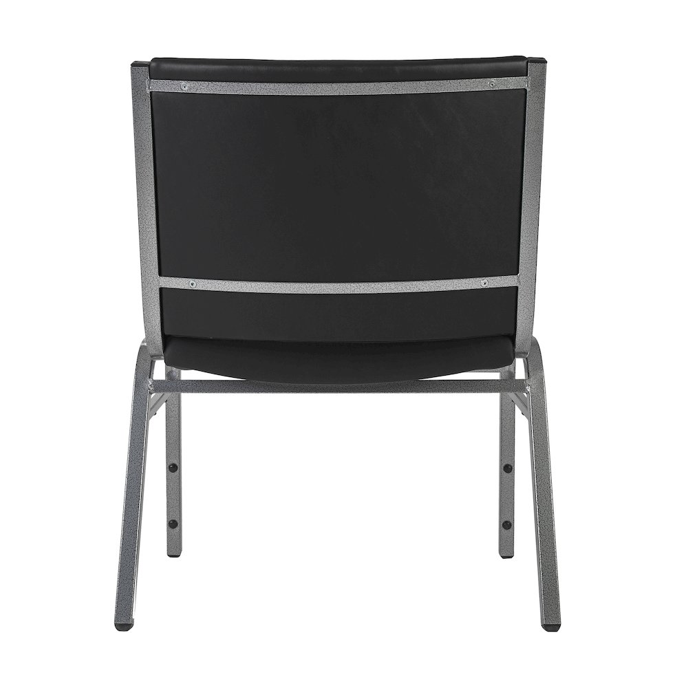 HERCULES Big & Tall 1000 lb. Rated Black Vinyl Stack Chair. Picture 6