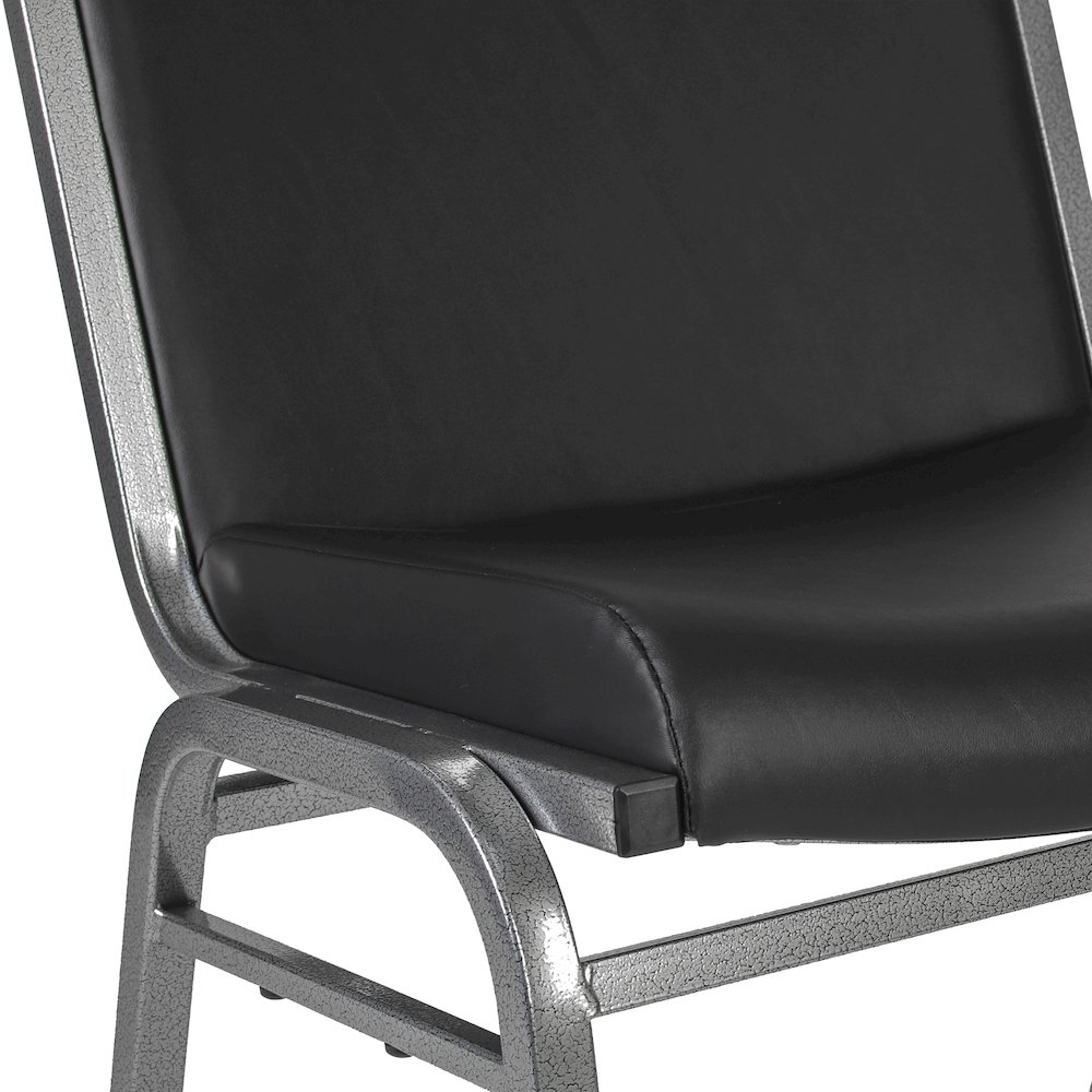 HERCULES Big & Tall 1000 lb. Rated Black Vinyl Stack Chair. Picture 10