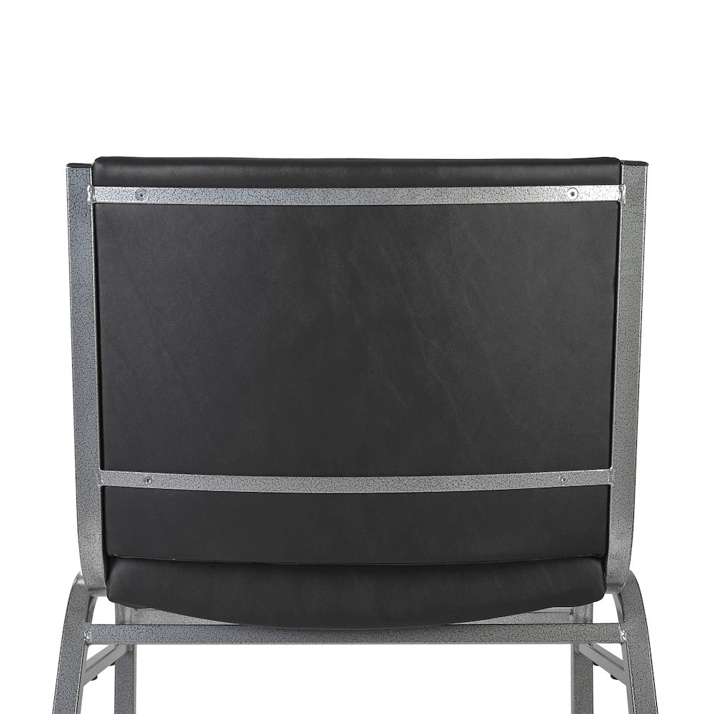 HERCULES Big & Tall 1000 lb. Rated Black Vinyl Stack Chair. Picture 11