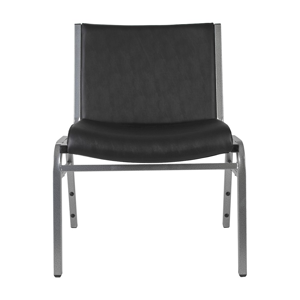 HERCULES Big & Tall 1000 lb. Rated Black Vinyl Stack Chair. Picture 9