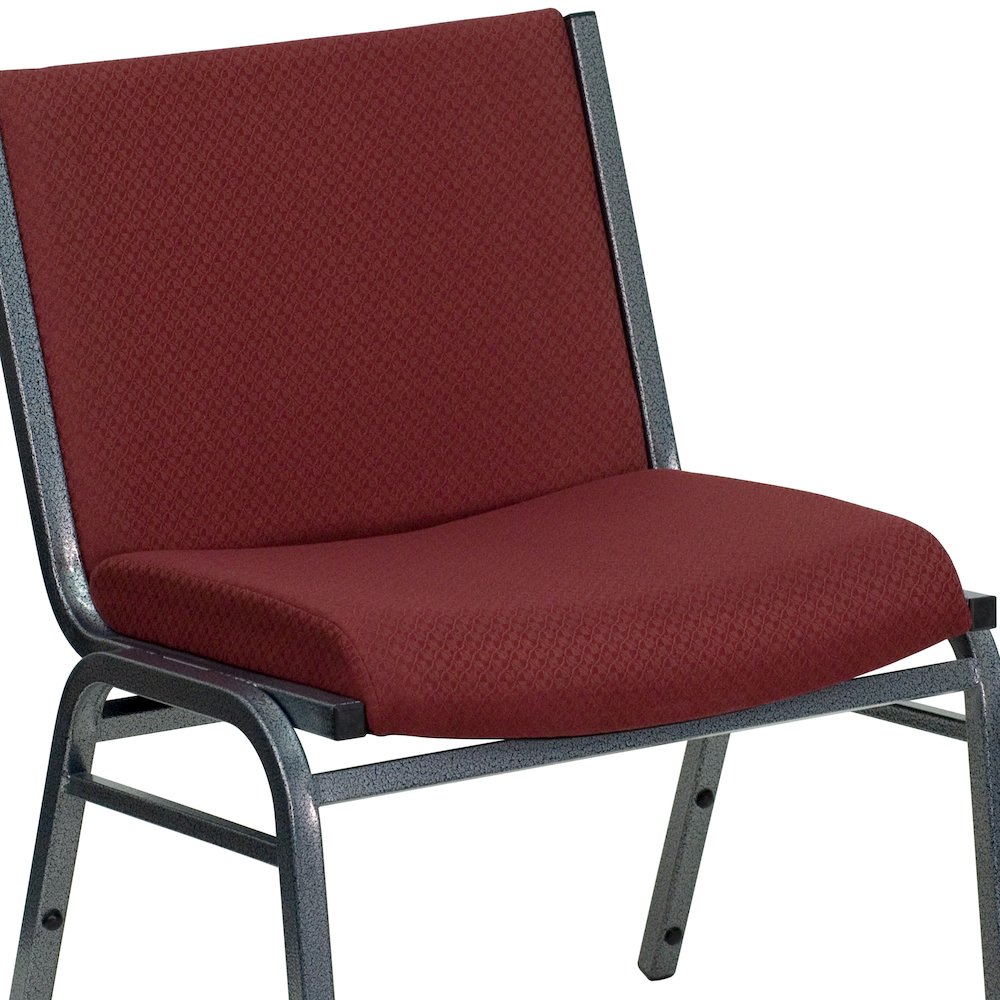 Big & Tall 1000 lb. Rated Burgundy Fabric Stack Chair. Picture 10