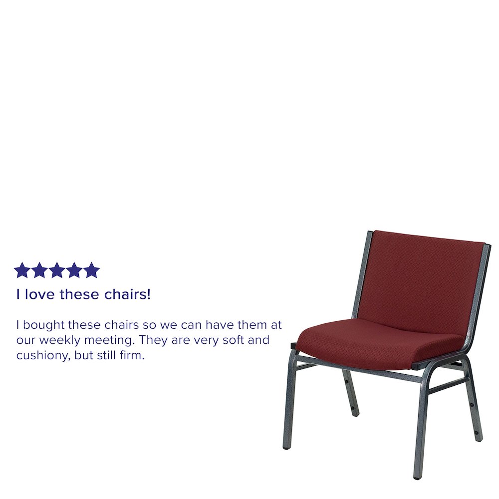 Big & Tall 1000 lb. Rated Burgundy Fabric Stack Chair. Picture 4