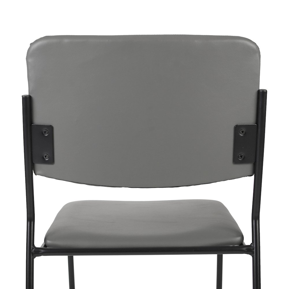 HERCULES 500 lb. Capacity High Density Gray Vinyl Stacking Chair with Sled Base. Picture 11