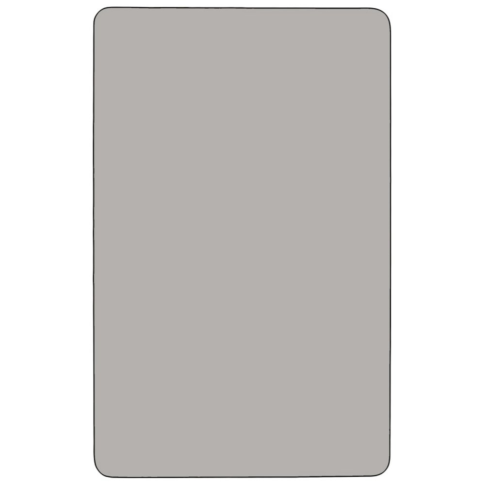 30''W x 48''L Rectangular Grey HP Laminate Activity Table - Standard Height Adjustable Legs. Picture 2