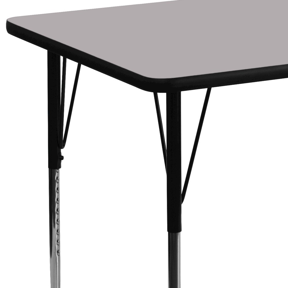 30''W x 48''L Grey Thermal Activity Table - Standard Height Adjustable Legs. Picture 6