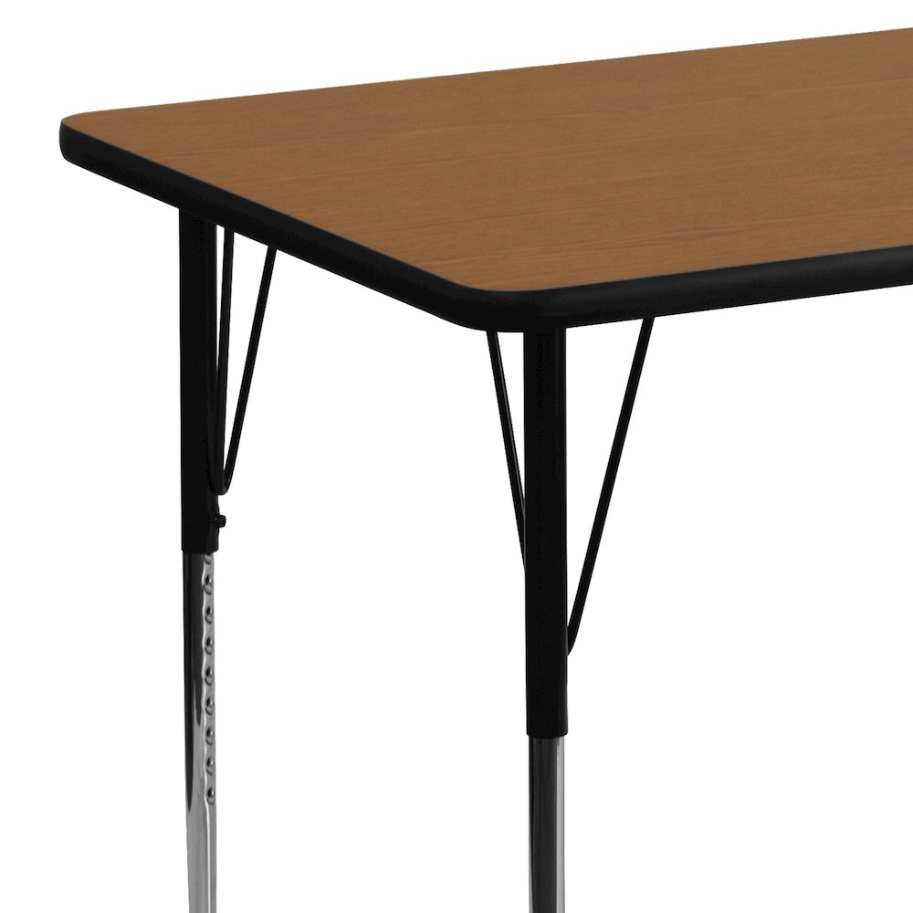 30''W x 48''L Oak Thermal Activity Table - Standard Height Adjustable Legs. Picture 7