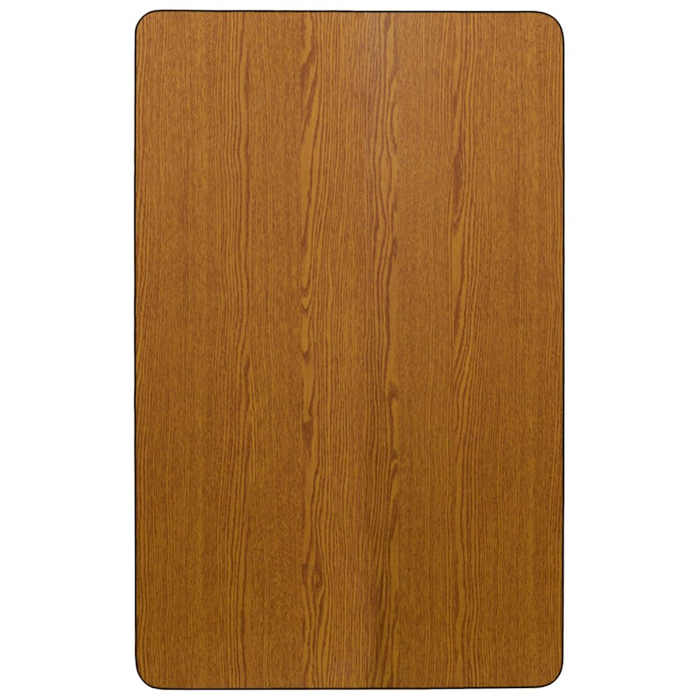 30''W x 48''L Oak Thermal Activity Table - Height Adjustable Short Legs. Picture 3