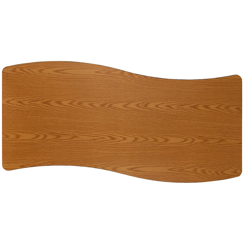 26"W x 60"L Rectangle Oak Thermal Activity Table - Standard Height Adjust Legs. Picture 8