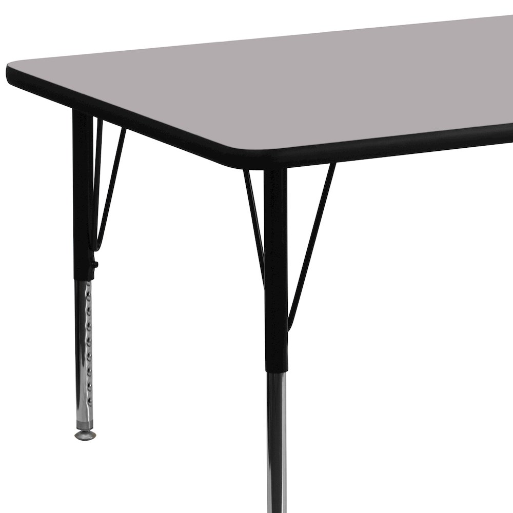 30''W x 72''L Grey Thermal Activity Table - Height Adjustable Short Legs. Picture 7