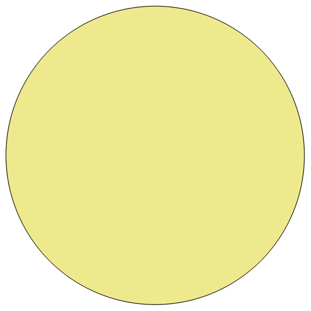 42'' Round Yellow Thermal Laminate Activity Table - Standard Height Adjustable Legs. Picture 2