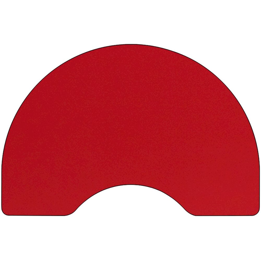 48''W x 72''L Kidney Red HP Laminate Activity Table - Standard Height Adjustable Legs. Picture 2