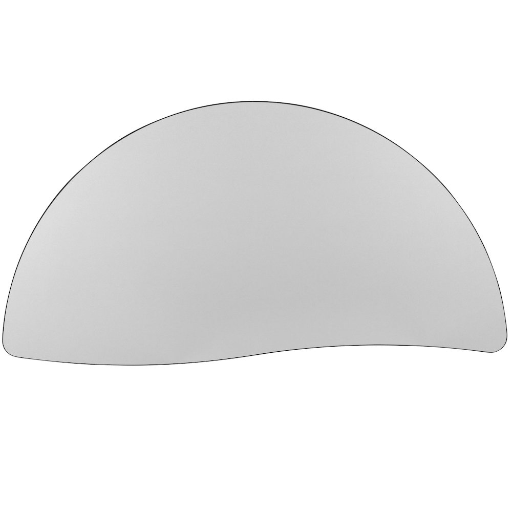 Mobile 47.5" Half Circle Grey Thermal Activity Table - Height Adjust Short Legs. Picture 8