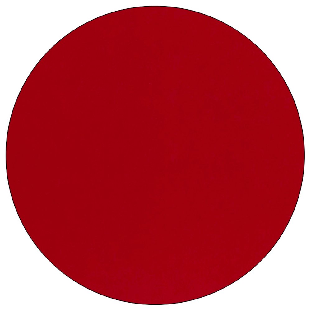 Mobile 48'' Round Red Thermal Laminate Activity Table - Height Adjustable Short Legs. Picture 2