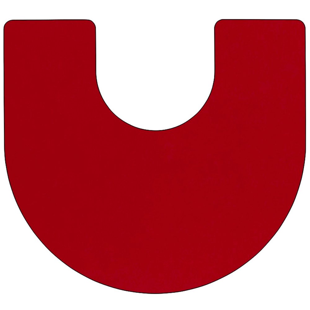 60''W x 66''L Horseshoe Red Thermal Activity Table - Height Short Legs. Picture 2