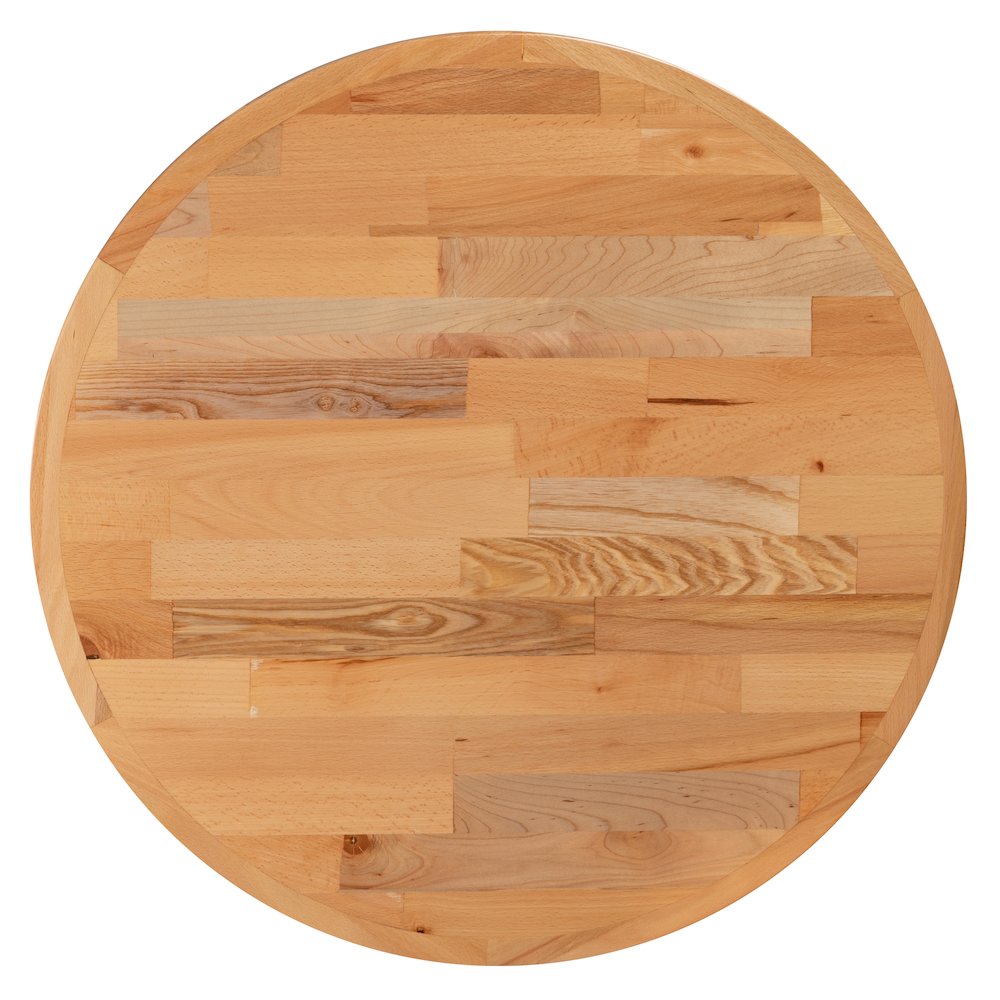 24" Round Butcher Block Style Table Top. Picture 8