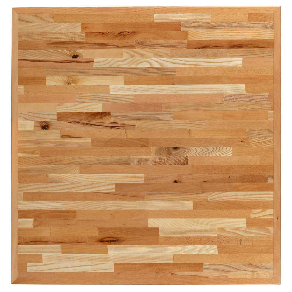 30" Square Butcher Block Style Table Top. Picture 8