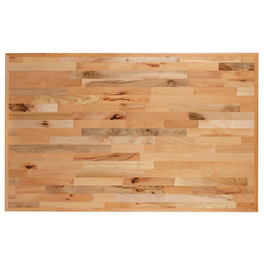 30" x 48" Rectangle Butcher Block Style Table Top. Picture 8