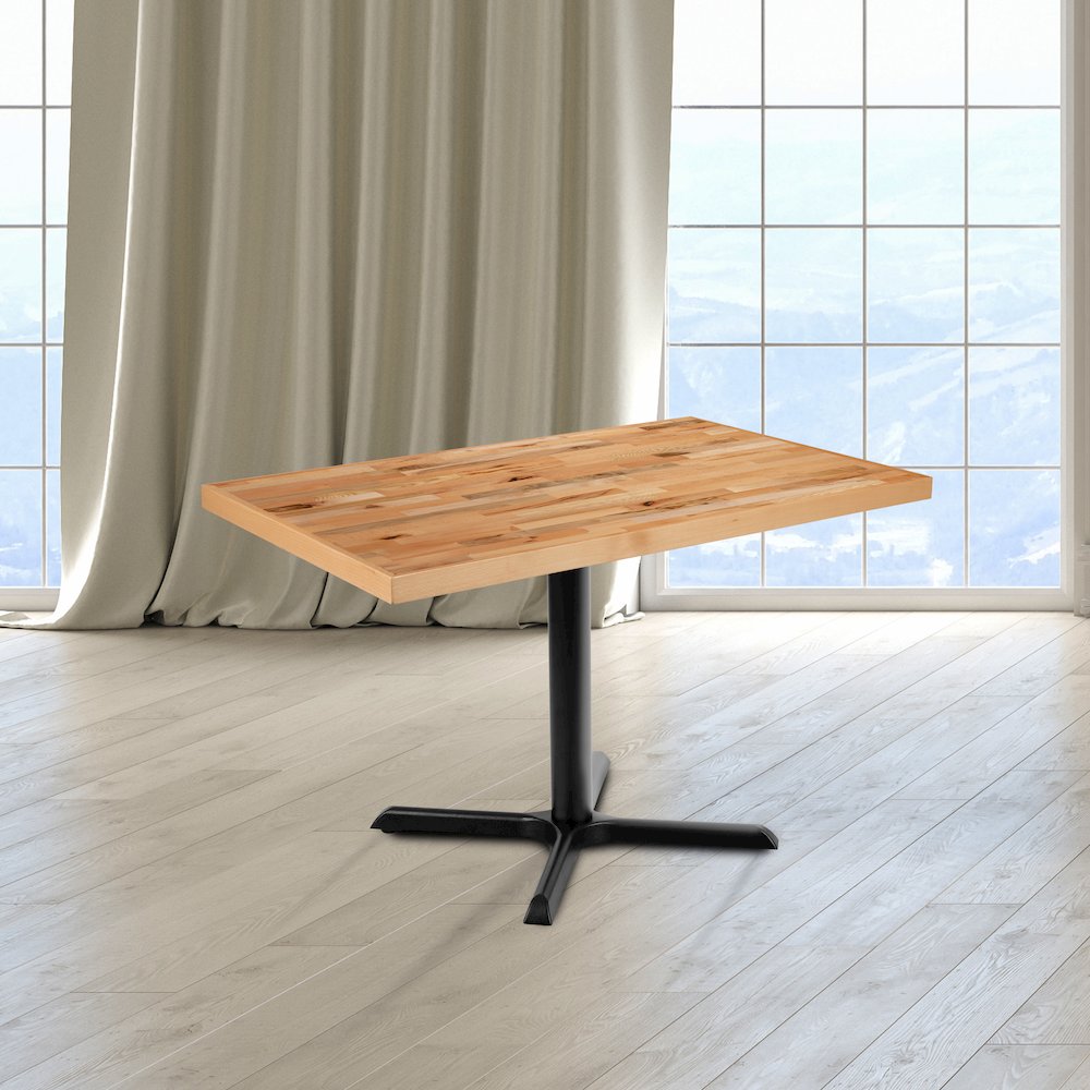 30" x 48" Rectangle Butcher Block Style Table Top. Picture 2