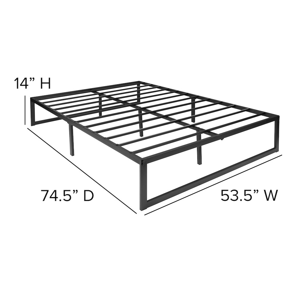 14 in Metal Platform Bed Frame - (Full). Picture 6