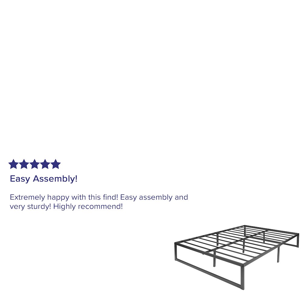 14 in Metal Platform Bed Frame - (Full). Picture 4