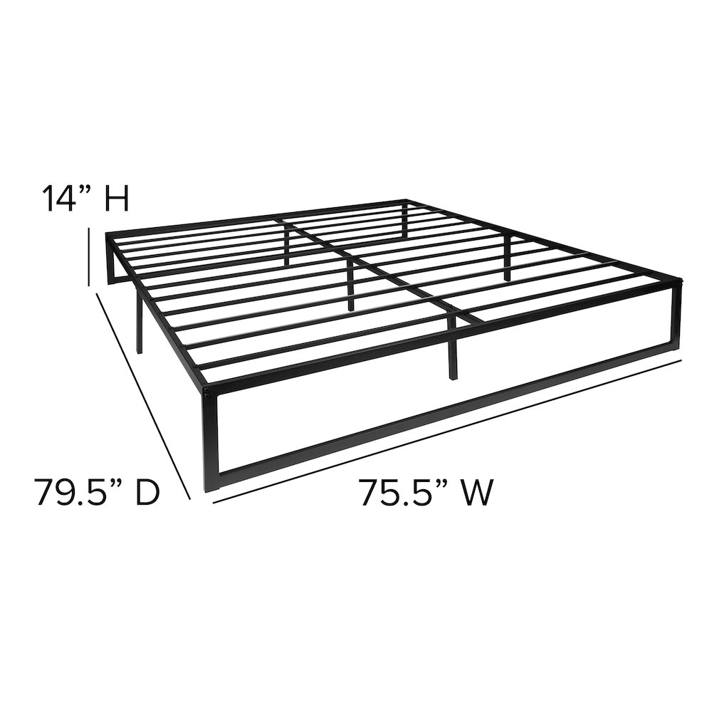 14 in Metal Platform Bed Frame - (King). Picture 6