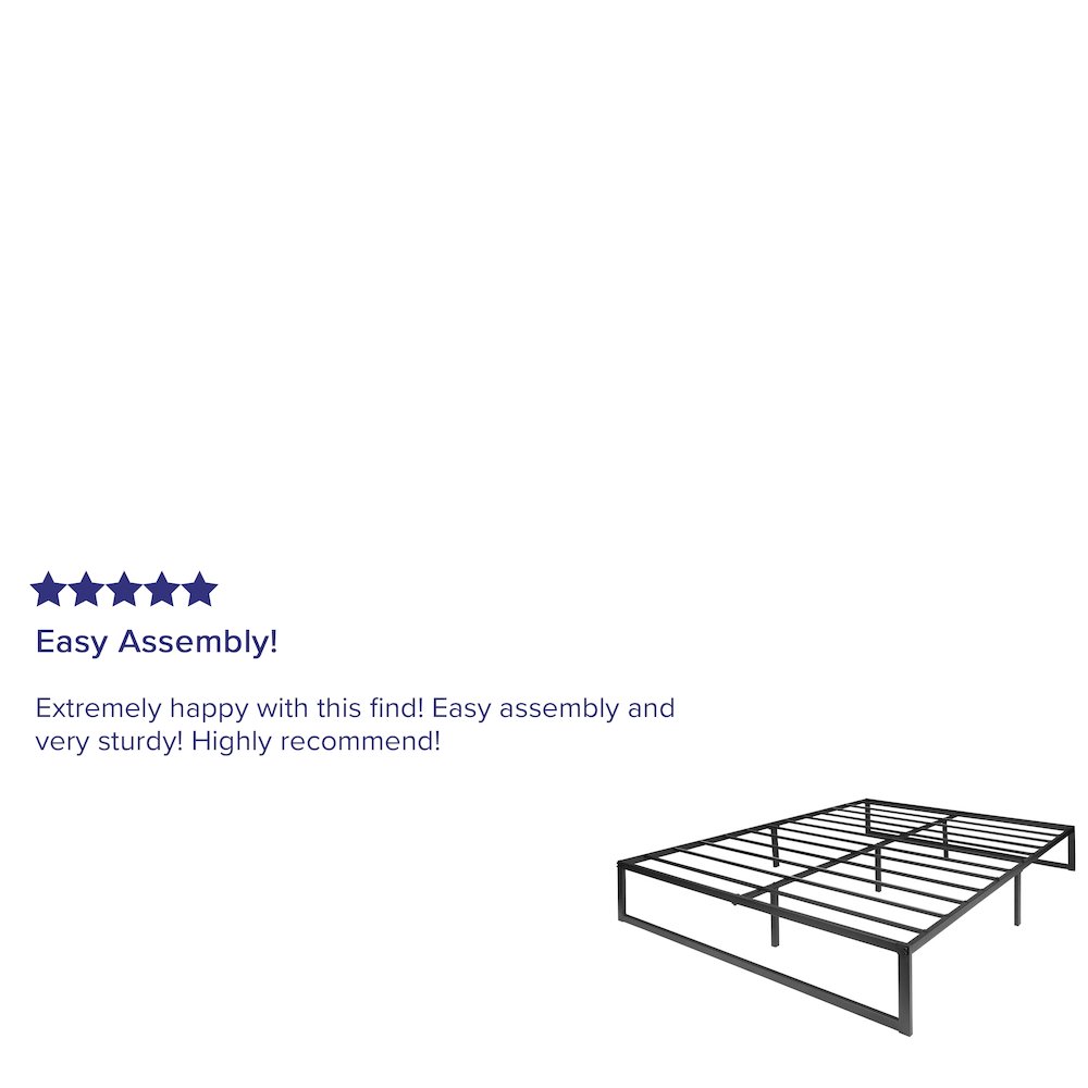 14 in Metal Platform Bed Frame - (Queen). Picture 4